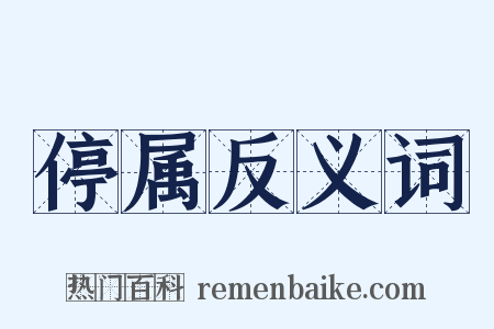 停属反义词是什么意思的图片